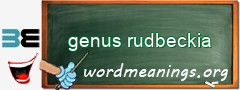 WordMeaning blackboard for genus rudbeckia